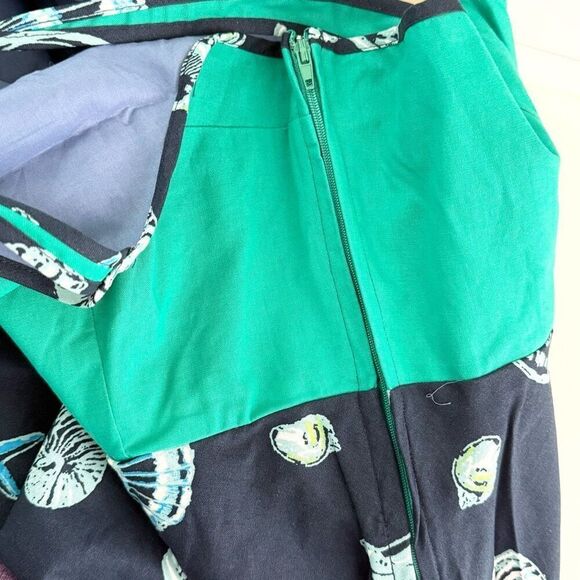 Modcloth Waving From The Waterfront Tie Shoulder Fit and Flare Cotton Dress - Wo - Picture 8 of 10